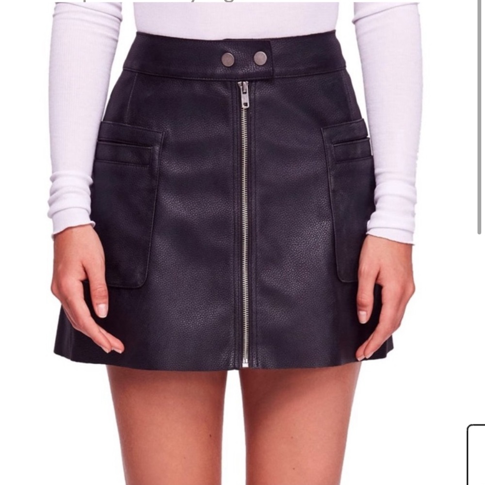 Free People Faux leather skirt